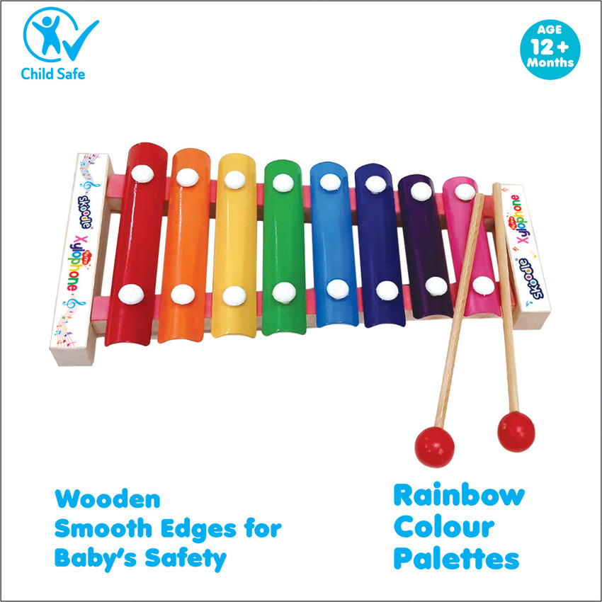 SKOODLE My First Xylophone For Kids and Toddlers with Harmonica