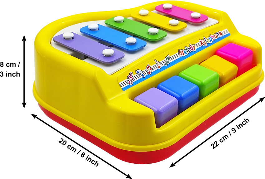 Xylophone with metal shop bars
