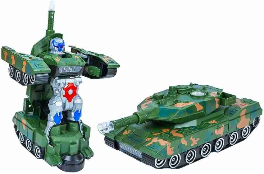 iChoice Battery Operated Robot Tank Toy Light Sound Transformer