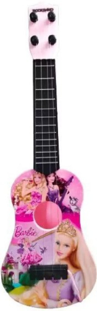 tegan Barbie Print 4 String Guitar Musical Toy Multicolor