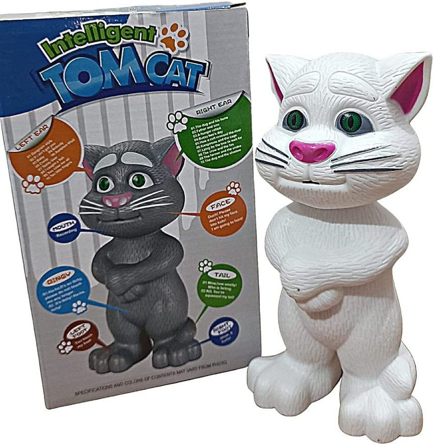 Akidzone Talking Tom Toy for Kids with Recording and Music Speaking Cat Doll White Talking Tom Toy for Kids with Recording and Music Speaking Cat Doll White Buy tomy cat