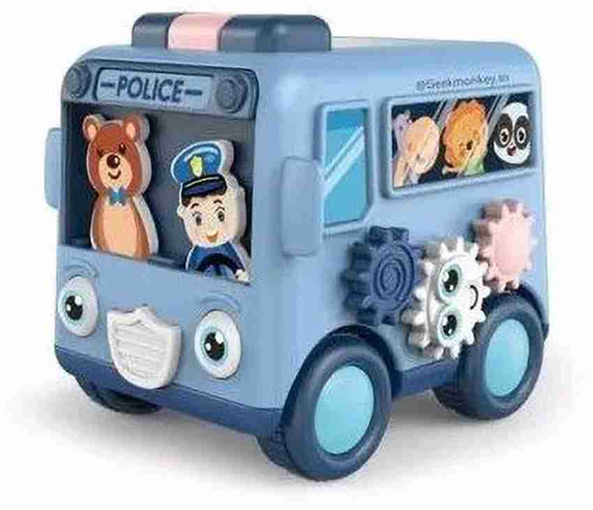 GEEKMONKEY Cute School Bus Friction Toy Miniature Transport