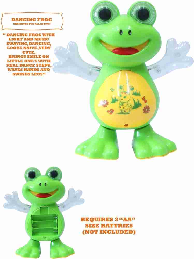 WOW toys Dancing Frog Toy for Kids with Flashing Lights & Sound