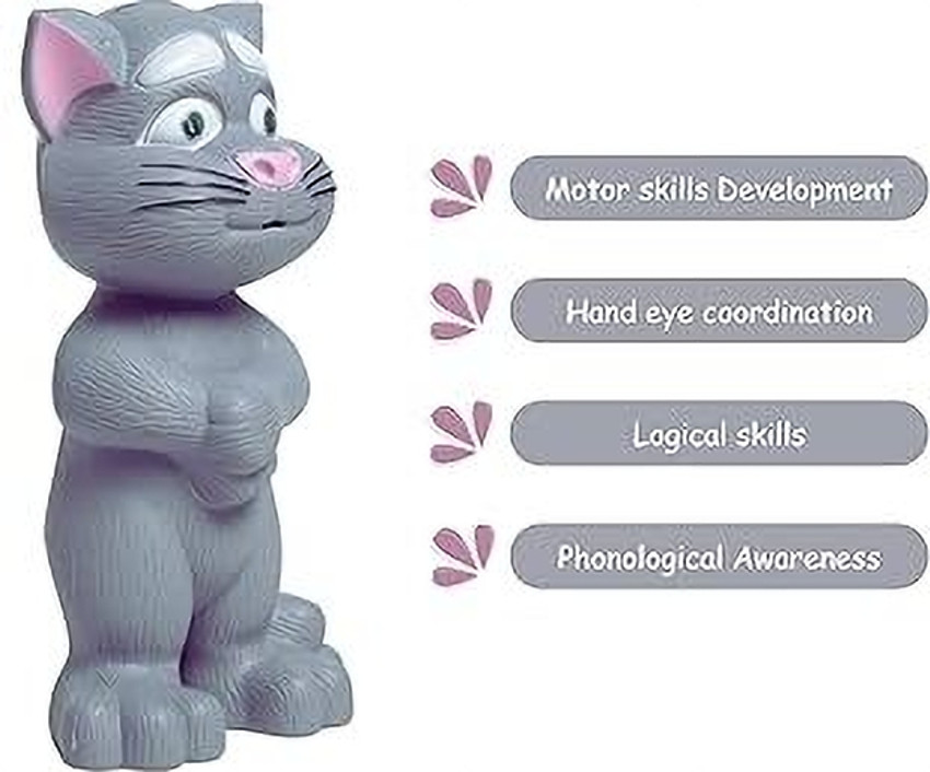 Impressions Talking Tom Cat Toy for Kids Speaking Repeats What You