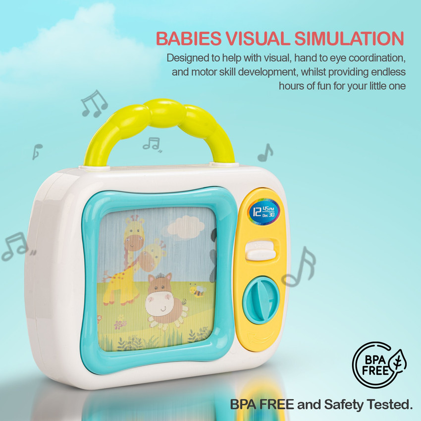 Musical Tv Toy for Kids with Animals Safari for Baby Wind Up Music