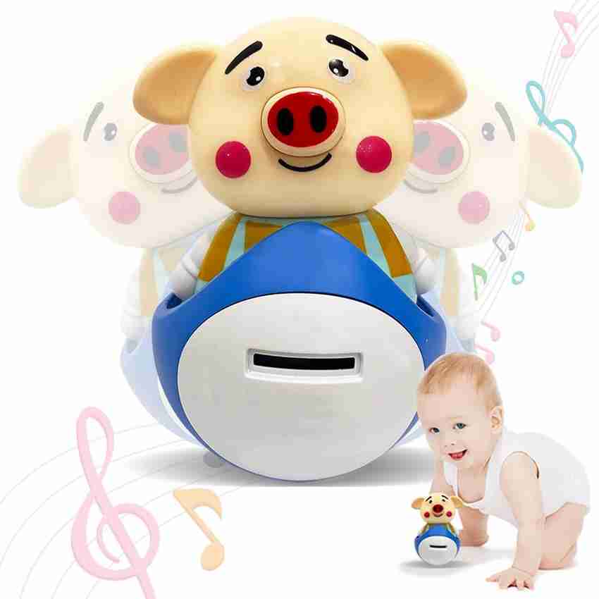 Wembley Roly Poly Money Bank with Light Music Piggy Coin Bank Toy For Kid Pig Theme Roly Poly Money Bank with Light Music Piggy Coin Bank Toy For Kid