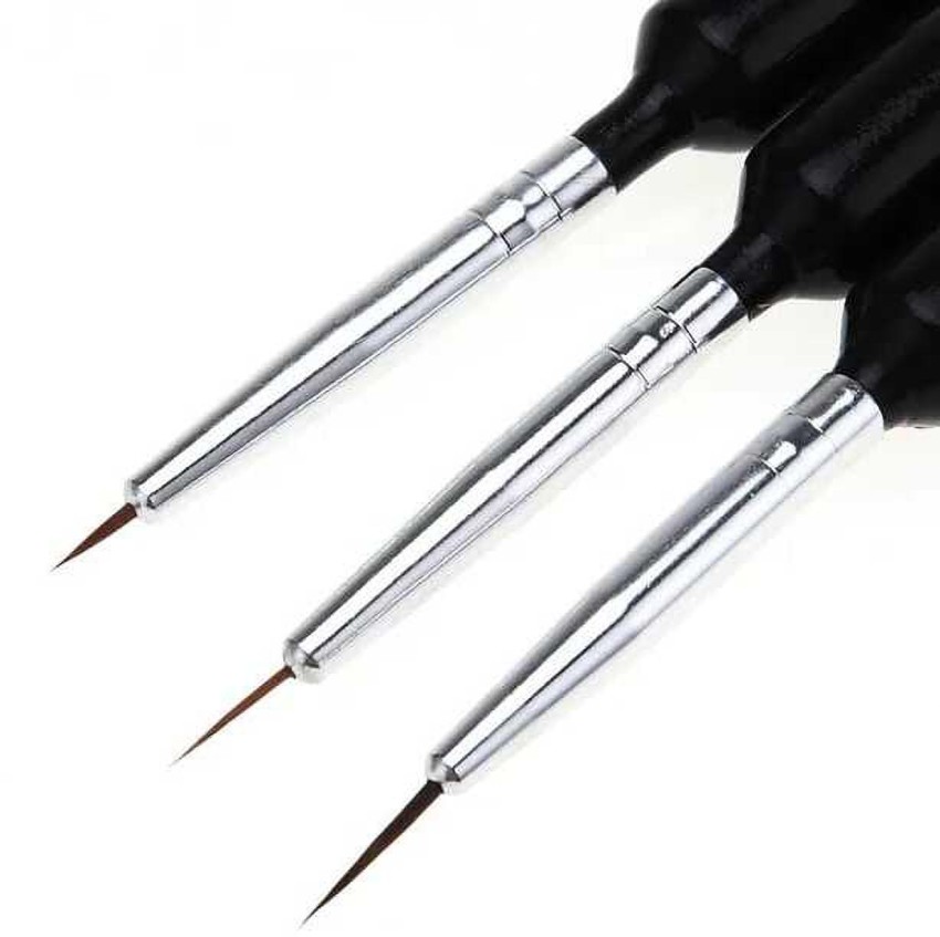 3 Pcs Nail Art Super Fine Detailer Brushes Set | BERRY WINE