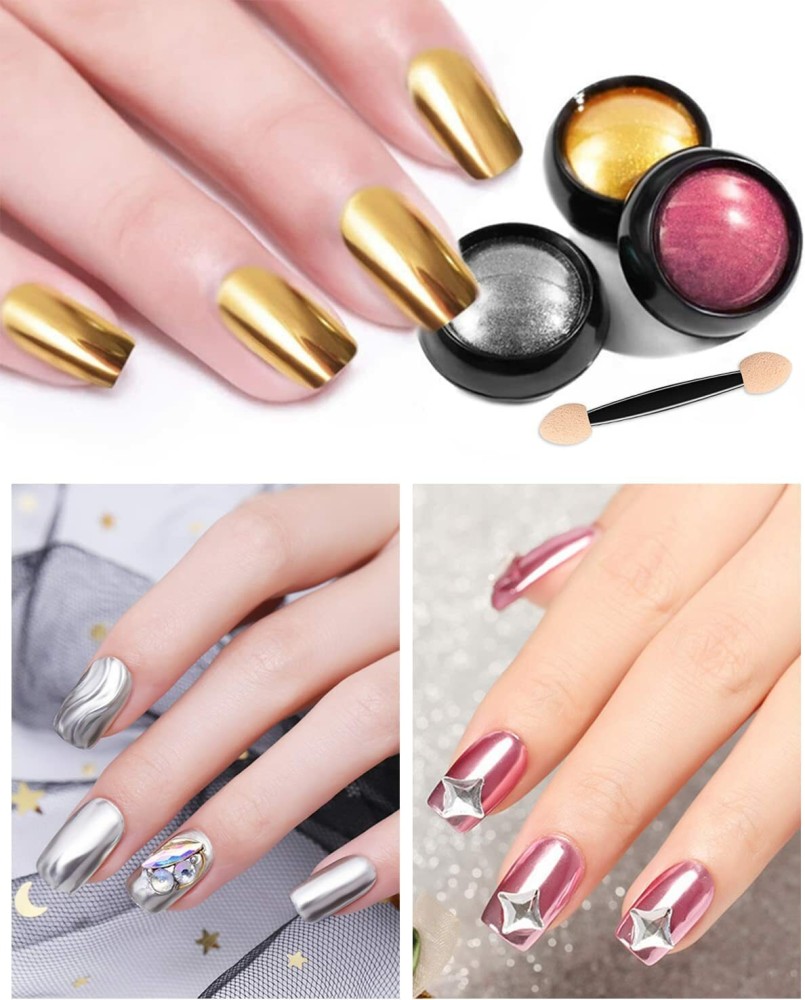 Loose Glitter Nail Two Color Solid Magic Mirror Powder Square Eyeshadow Two