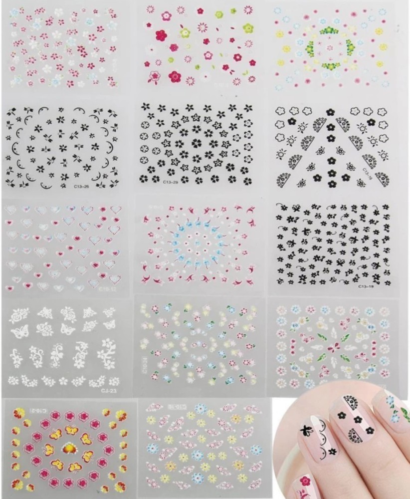 Buy FAMEZA Women's Nail Art Stickers -24 Sheets Online at Low Prices in  India - Amazon.in