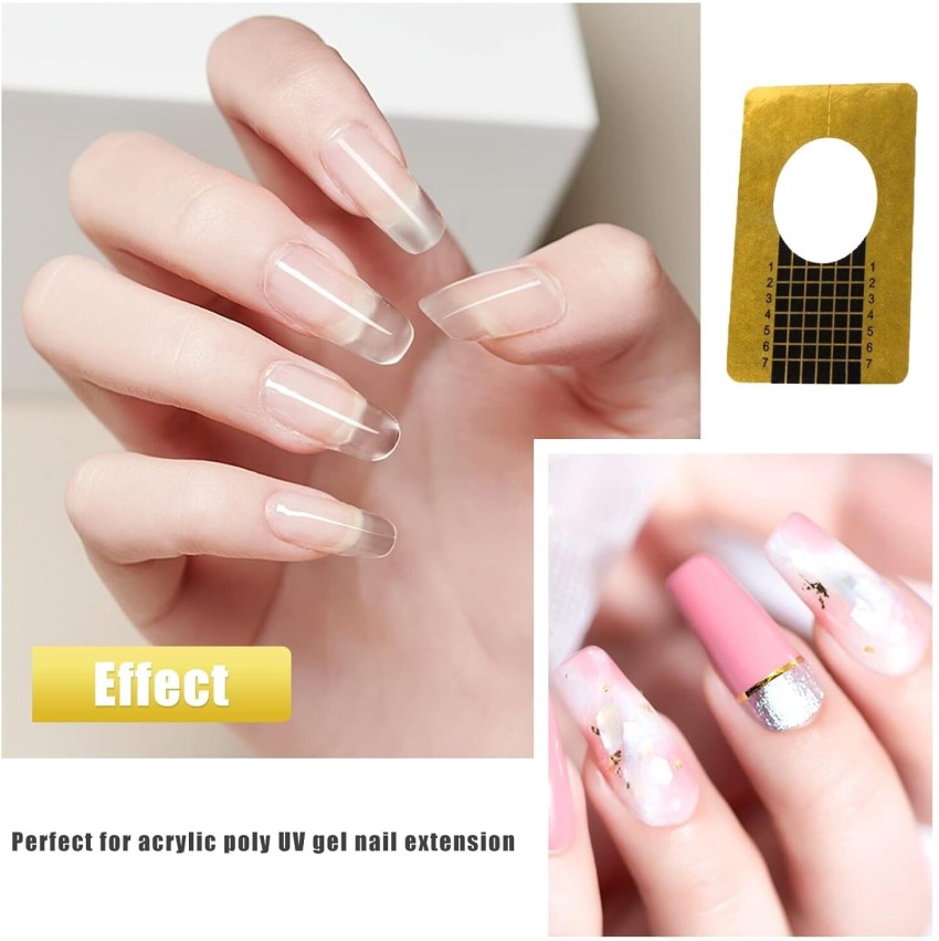 500PCS Nail Forms for Acrylic Nails, Nail Forms for Polygel, Gold Horseshoe  Polygel Nail Form Acrylic Nail Forms Sticker, Nail Extension Tips Form