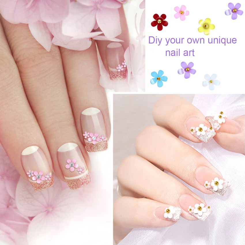 Buy Maycreate Pink, White Acrylic 3D Flower Nail Art Charms Rhinestones Kit  - Azwb2-15Nfx2Z Online at Best Prices in India - JioMart.