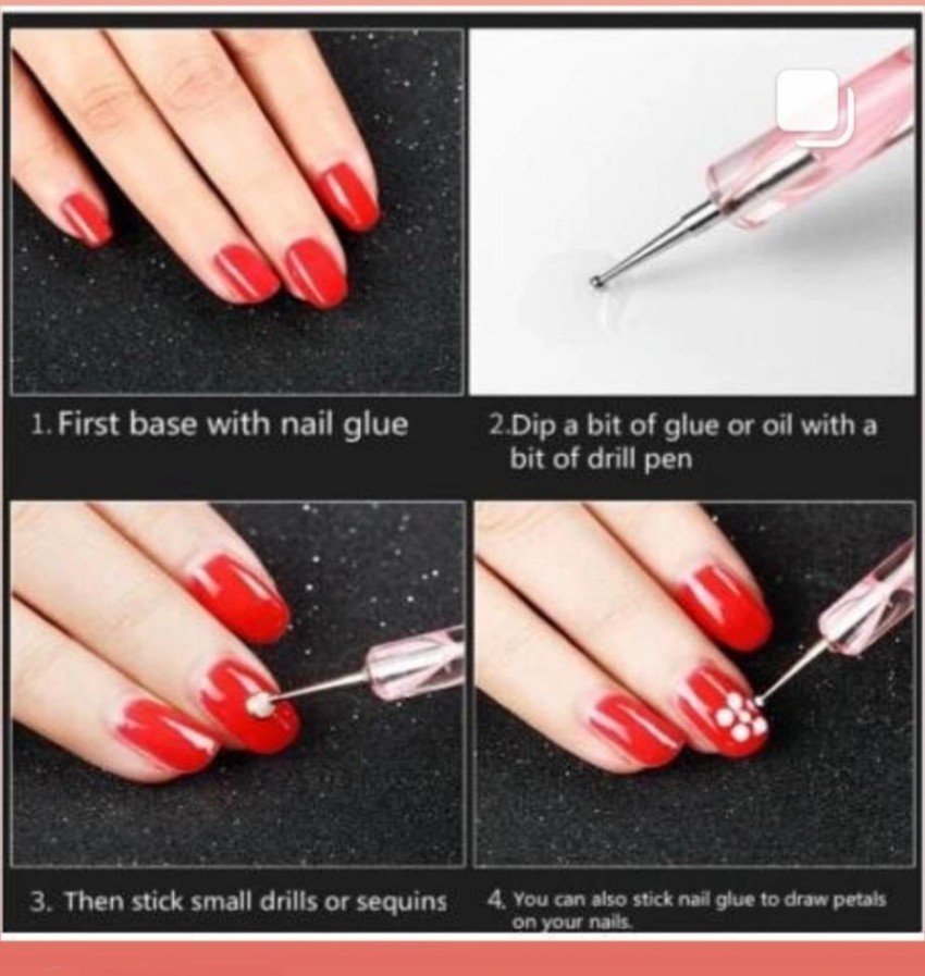 5 pc 2 Way Dotting Pen Tool Nail Art Tip Dot Paint Manicure kit (5PC)