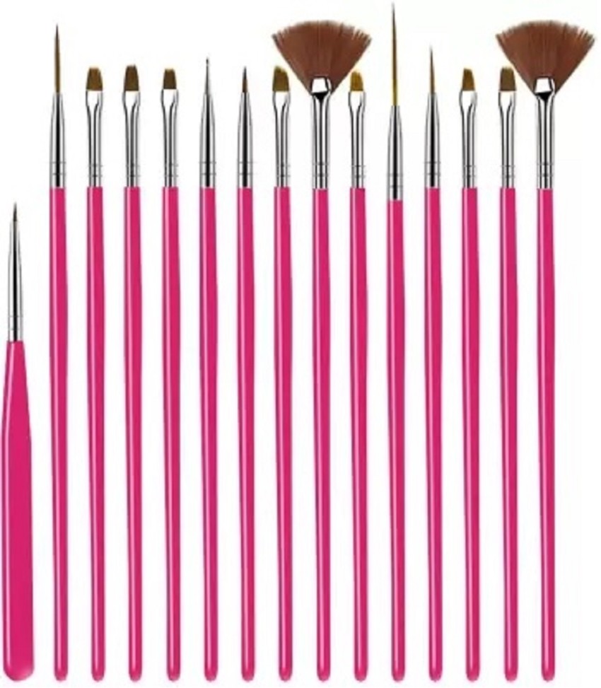 Buy 15 Pcs Nail Art Brush Set With 5 pcs Dotting Tool Set - #Royalkart#