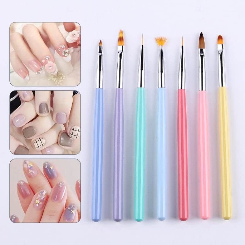 Buy SILPECWEE 3Pcs Acrylic Nail Brush Set UV Gel Nail Ombre Brush  Double-Head Sponge Pen Wooden Nail Art Gradient Painting Brush Manicure  Tools Online at Low Prices in India - Amazon.in