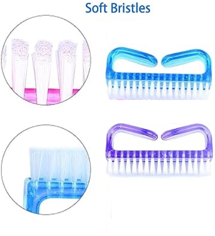 Buy Bronson Professional Nail Brush For Manicure Pedicure Scrubbing Cleaner  Brush 2 Pcs (Any Color) Online