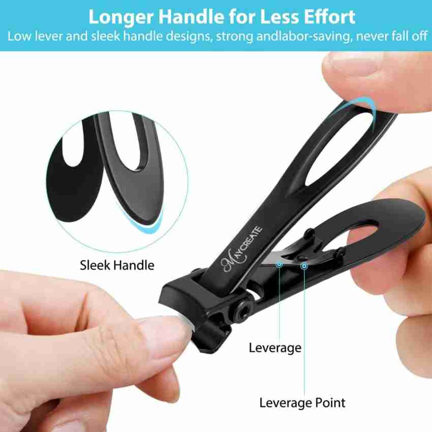 Oversized Thick Nail Clippers Wide Jaw Nail Cutter for Thick Toenails and Fingernails, Nail Clippers Stainless Steel Toenail Fingernail Clipper