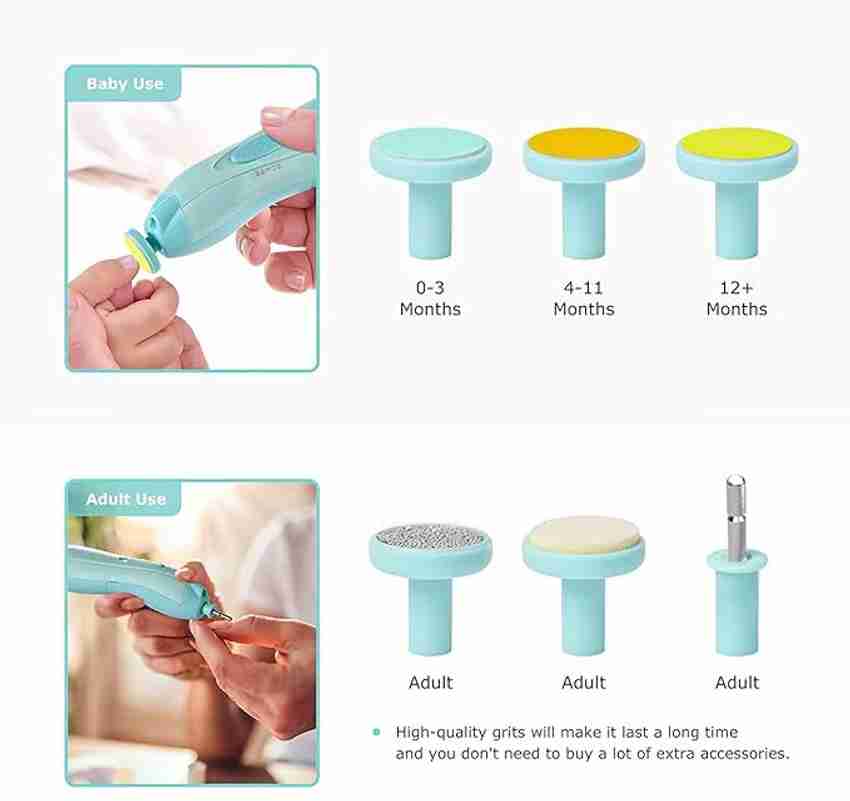 Nka New Baby Nail File Electric Baby Nail Trimmer Heads Safe for