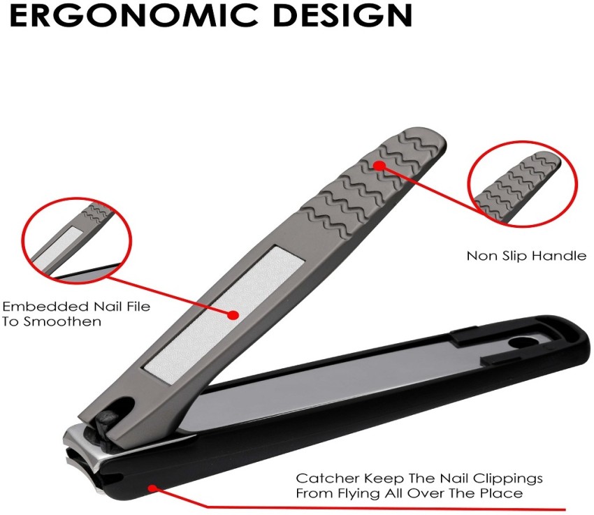 Nail Clipper Kit Stainless Steel Blades Portable Fashion Box - Temu