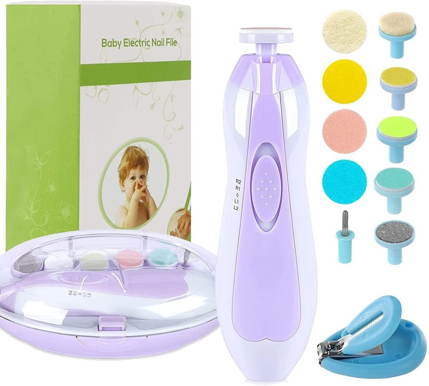 Amazon.com: Lyntimo Baby Nail Trimmer Electric Nail File Kit with Grinder  Cover, Safe Baby Nail Clippers Nail Buffer with LED Light for Newborn  Toddler Toes Fingernails Trim and Polish, 7 Replacement Pads (