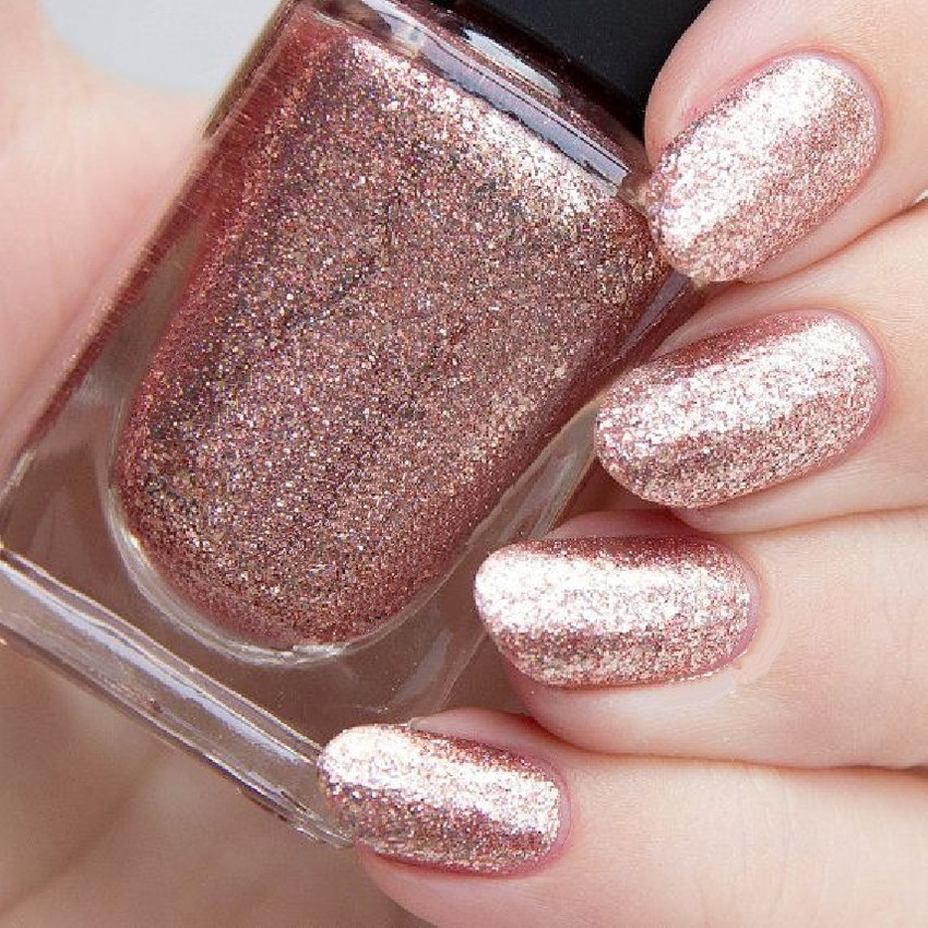 Arcanuy Best Glitter Shine rose gold Nail Polish rose gold Price