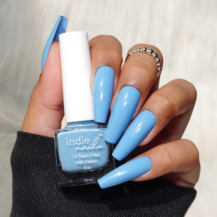 Baby blue store nail polish