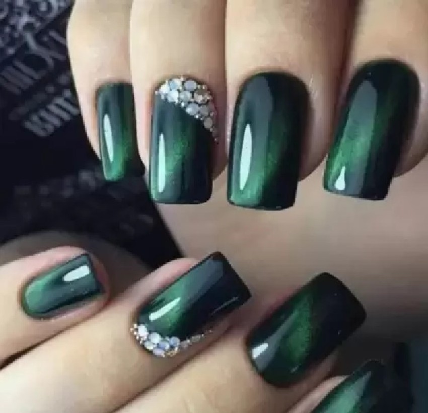 20 top Dark Green Nails Simple ideas in 2024