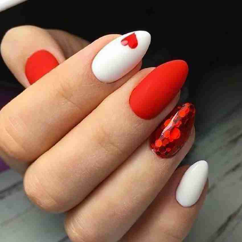Buy Perpaa Milky White, Stylish Red Nail Polish (Pack Of 2) Online at Best  Prices in India - JioMart.