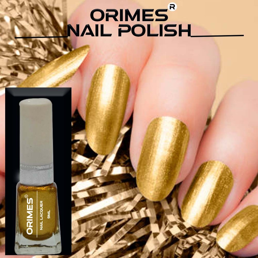 Golden nail paint hot sale