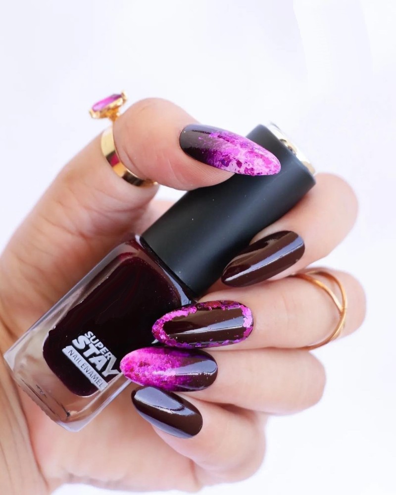 royal purple acrylic nails | Purple acrylic nails, Purple nails, Dark  purple nails