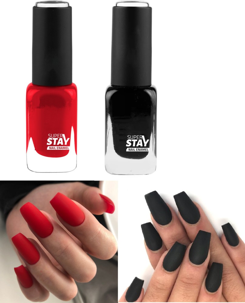 Red nails with black tips (nails without nail polish at the end) : r/Nails