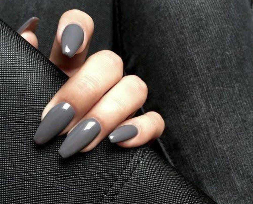 Dark grey nails deals