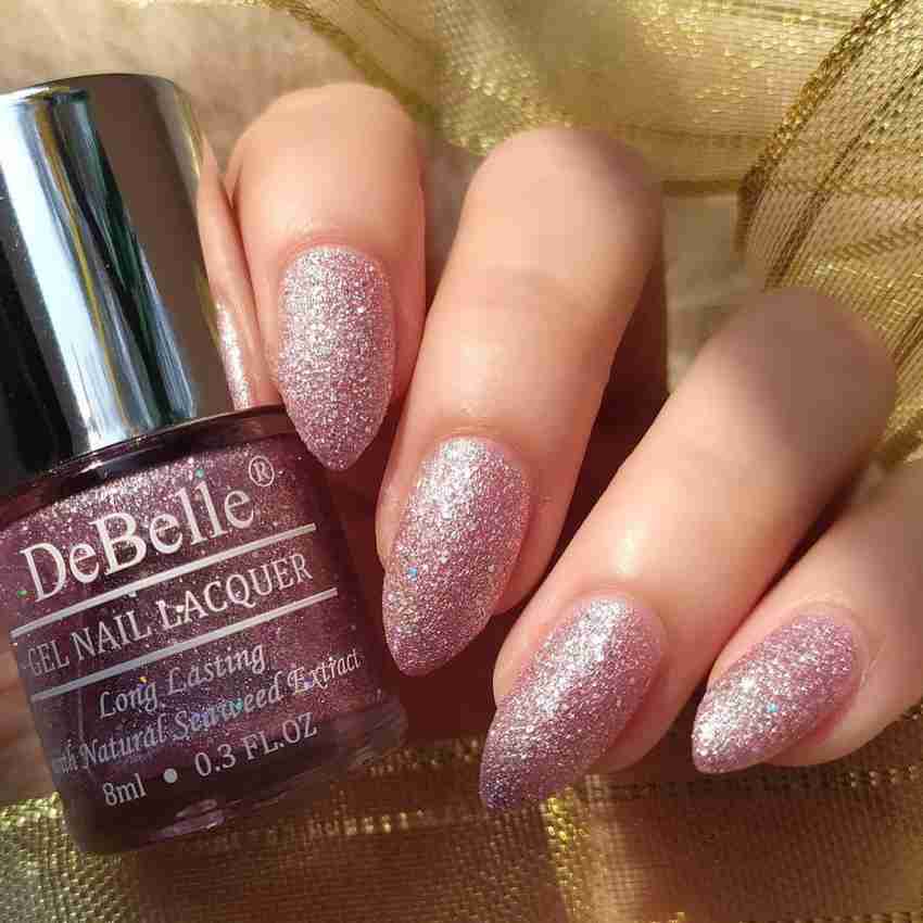 Buy DeBelle Gel Nail Lacquer Estella Silver with Black Glitter Nail Polish  for Women Online in India