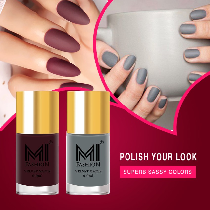 Makeup Mania Premium Nail Polish - Combo of 8 Velvet Matte Nail Paint -  (MM# 18-19) Red, Nude, Yellow, Turquoise, Blue, Orange, Maroon, Pink -  Price in India, Buy Makeup Mania Premium