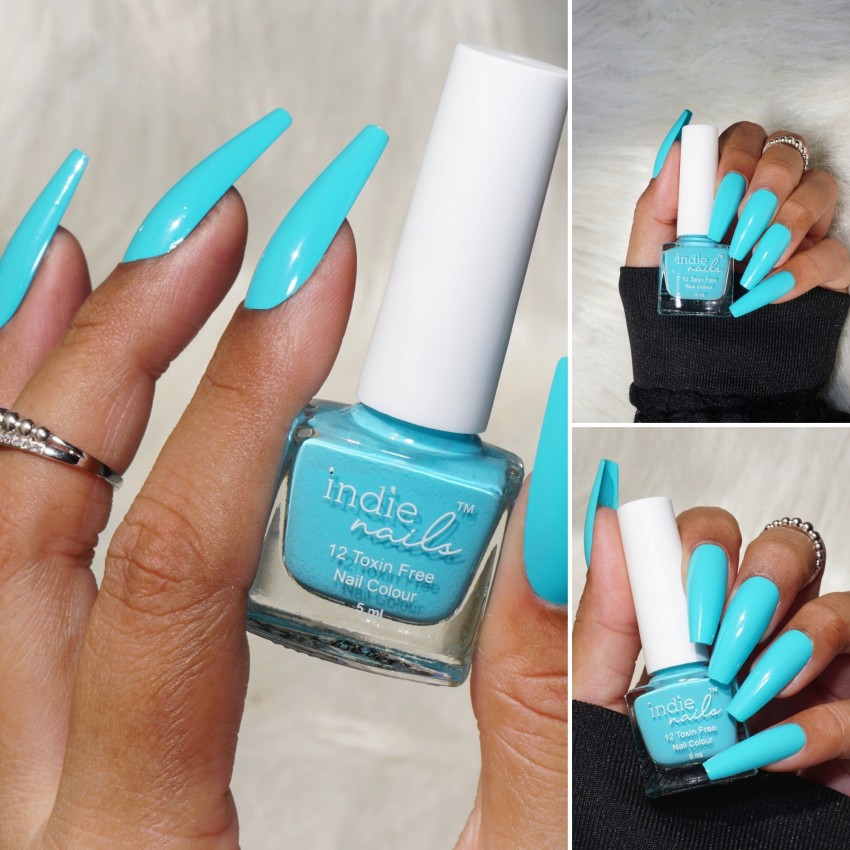 how to make nail polish at home||homemade sky blue nail polish||diy sky  blue nail polish - YouTube