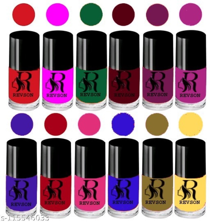 Buy Makeup Mania HD Color Nail Polish Set of 12 Pcs (Combo MM-100) Blue,  Top Coat, Red, Blue, Golden, Purple, Copper, Green, Brown, Sparkle (Pack of  12) Online at Best Prices in