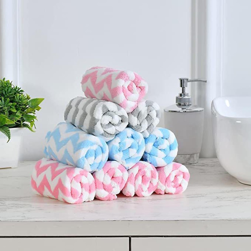 Beautiful Microfiber Wash Basin Hanging Kitchen Towel Multicolor Pack Of 4