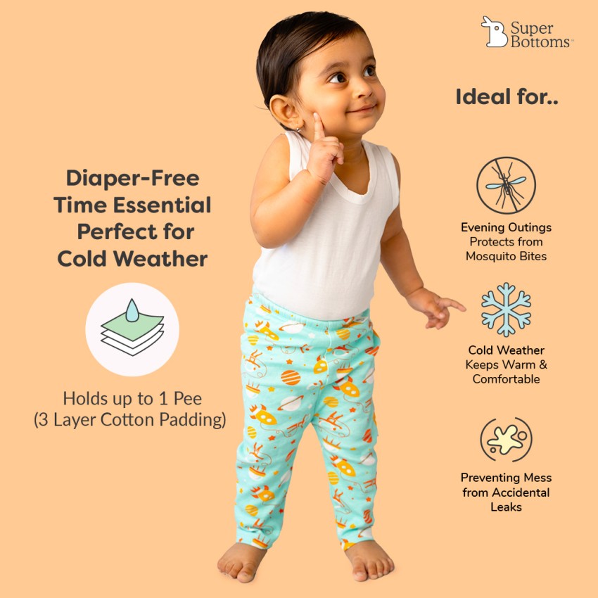 Superbottoms Diaper Pants with STITCHED IN Padded Underwear Holds 1 Pee  1-2Y - Buy Baby Care Products in India