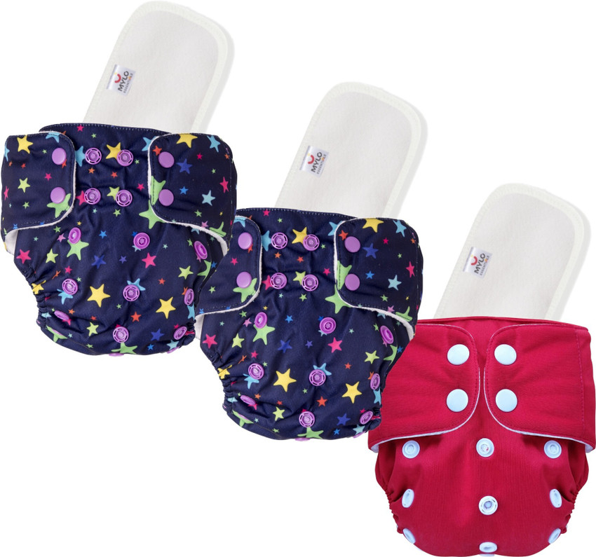 MYLO Baby Reusable Cloth diapers Insert Pad Adjustable Oeko Tex Certified 3M 3Y Buy Baby Care Products in India Flipkart