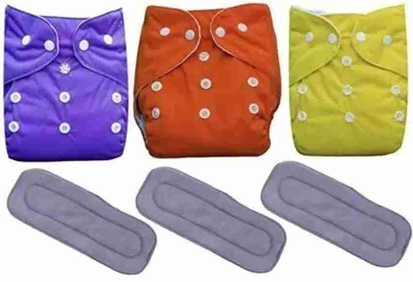 Stuttgart Pack Of 3 Reusable Cloth Diapers Washable Adjustable Size with Insert Pads Buy Baby Care Products in India Flipkart
