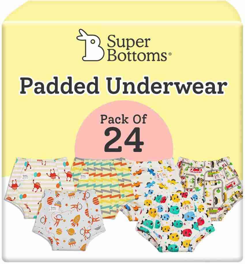 Superbottoms Padded Underwear - Semi Waterproof Pull up Underwear/Potty  Training Pants - Pack of 3