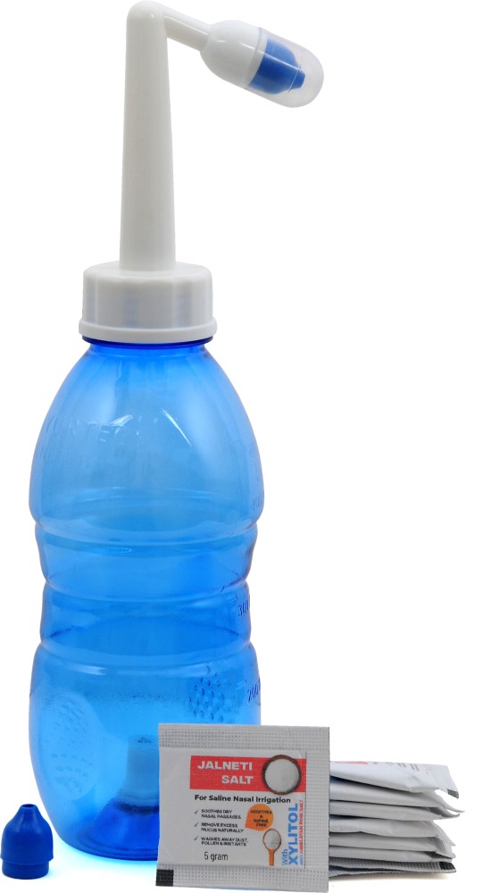purvish Neti Pot 500ML Sinus Rinse Bottle and Neti salt 3 gm 10