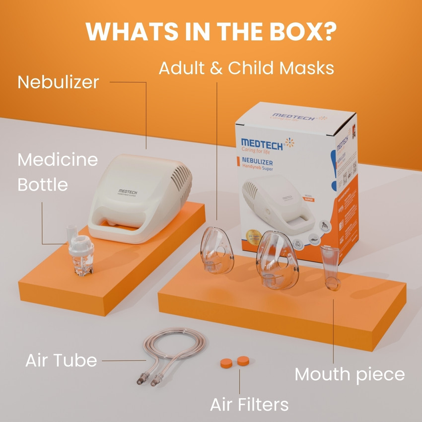 Medtech Handyneb Super Compressor Machine with Kit for Adult and Kids  Nebulizer