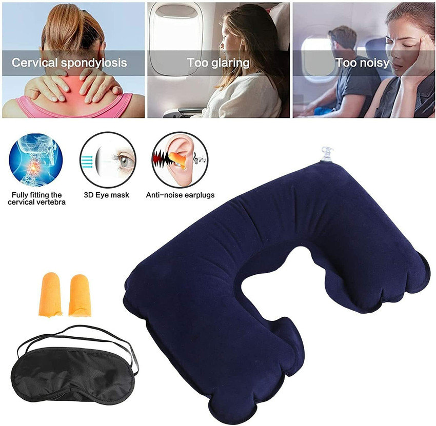 vazraa VIP 3 in 1 Travel Selection Comfort Fabric Neck Pillow
