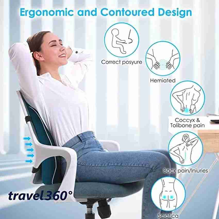 travel360 degree Memory Foam Headrest Shoulder Support Neck Pillow for Car Office Chair Set of 1 Neck Pillow White Price in India Flipkart