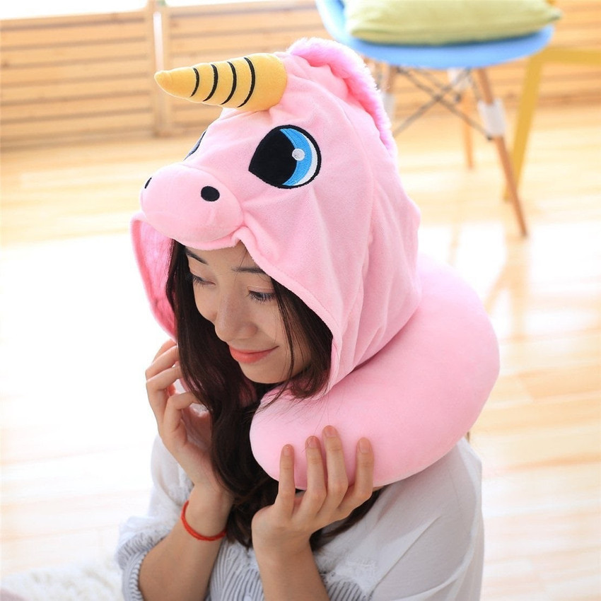 Unicorn hoodie neck pillow cheap