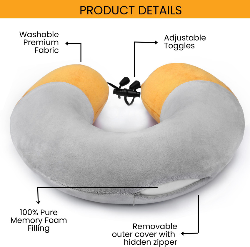 Tressential Memory Dreamer Neck Pillow Grey Price in India