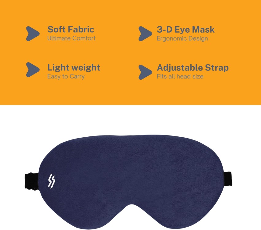 Tressential Super Soft Travel Sleep Eye Mask or Blindfold with