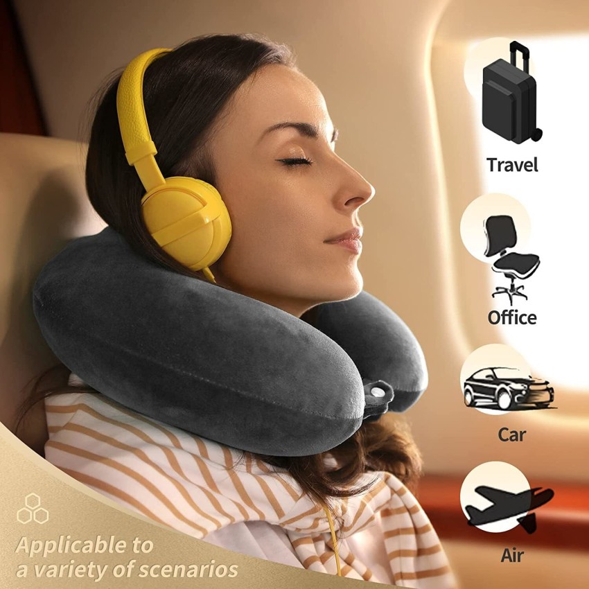 Fabuday Travel Pillow Memory Foam - Head Neck Support Airplane