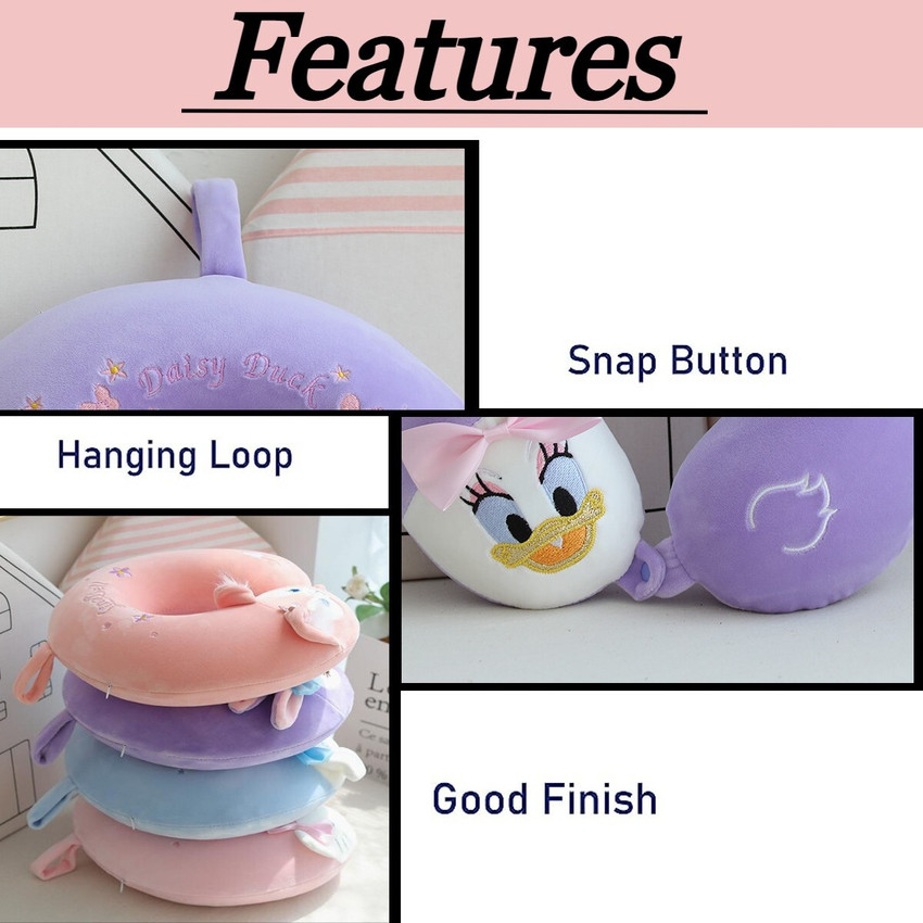 Tlismi Cute Animal Printed Neck Pillow for Travel Neck Pain Relief