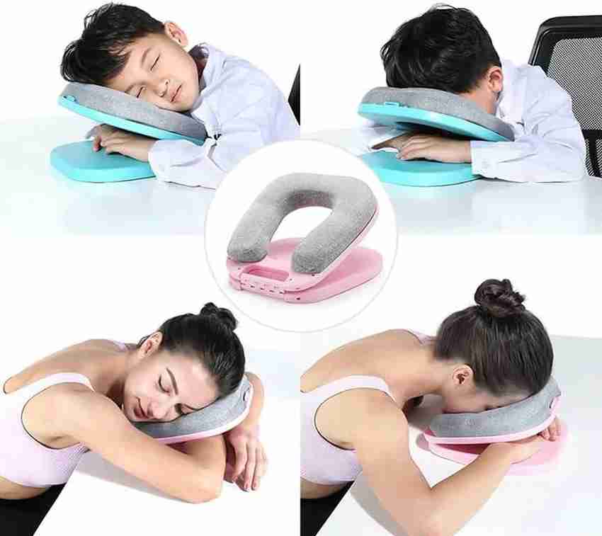 BLUZON Desk Nap Sleeping Face Pillow Foldable Portable Neck Pillow BLUE RED Price in India Flipkart